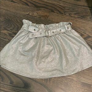 MIA New York Silver Metallic Sparkle Skirt (size s, 6-7)